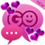 go sms pro theme hearts android application logo